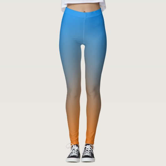 Bluish Orange Gradient Leggings (Voorkant)