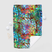 Bluish psychedelic of cybernetic zee rock golfhanddoek (Insitu)