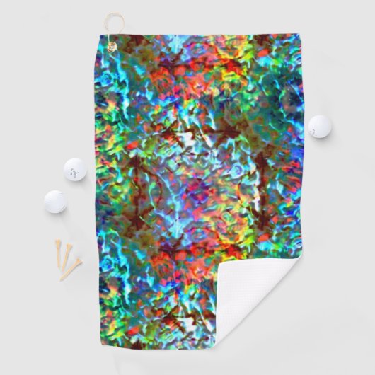 Bluish psychedelic of cybernetic zee rock golfhanddoek (Insitu)