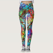 Bluish psychedelic of cybernetic zee rock leggings (Voorkant)