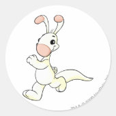 Blumaroo White Ronde Sticker (Voorkant)