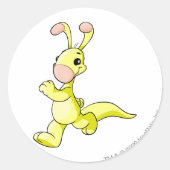 Blumaroo Yellow Ronde Sticker (Voorkant)