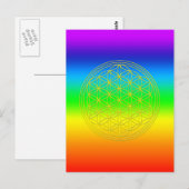 Blume des Lebens chakra 2 Briefkaart (Voorkant / Achterkant)