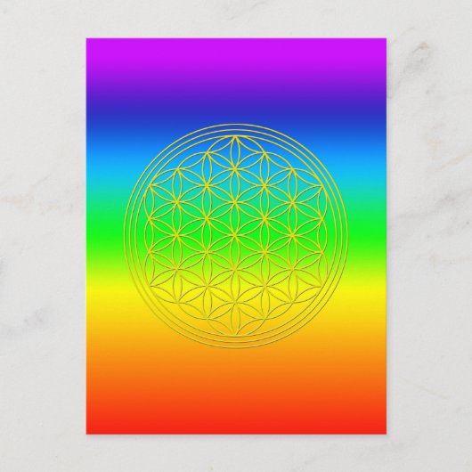 Blume des Lebens chakra 2 Briefkaart (Voorkant)