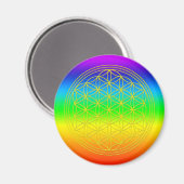Blume des Lebens chakra 2 Magneet (Voorkant / Achterkant)