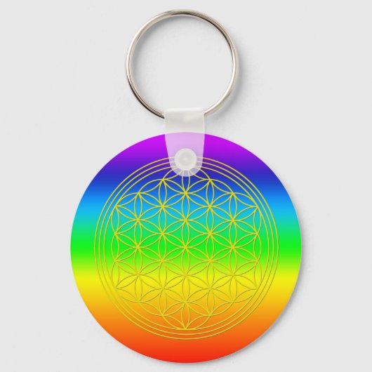 Blume des Lebens chakra 2 Sleutelhanger (Voorkant)