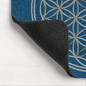 Blume des Lebens / Flower Of Life | silver blue Muismat (Hoek)