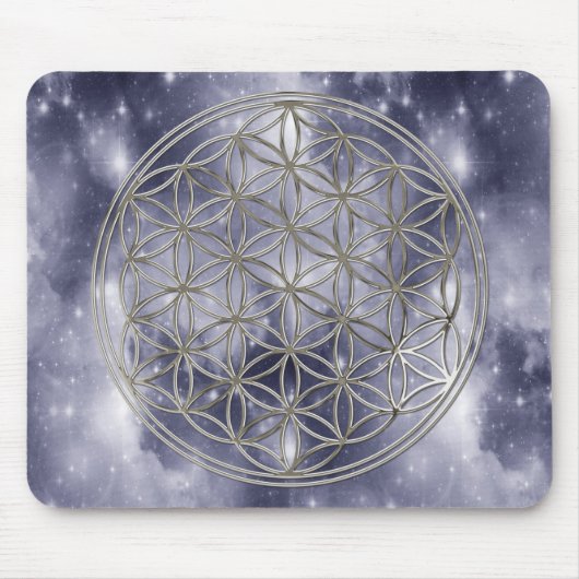 Blume des Lebens / Flower Of Life | silver heaven Muismat (Voorkant)