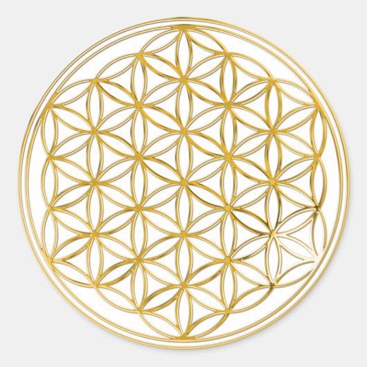 Blume des Lebens | klein Ronde Sticker (Voorkant)