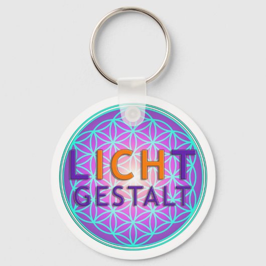 Blume Des Lebens Lichtgestalt Sleutelhanger (Voorkant)