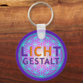 Blume Des Lebens Lichtgestalt, violet Sleutelhanger (Voorkant)