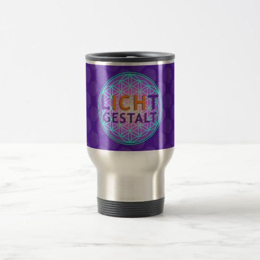 Blume Des Lebens Lichtgestalt | vioolpatroon Reisbeker (Center)