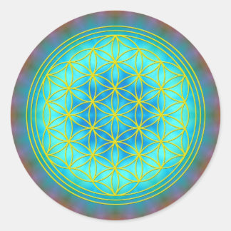 Blume des Lebens Motiv 11 Ronde Sticker