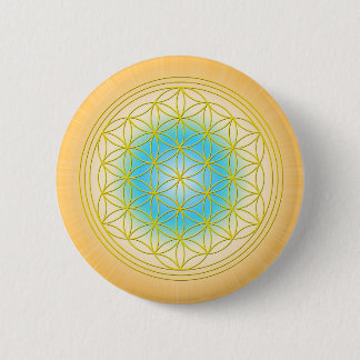 Blume des lebens Motiv 2 Ronde Button 5,7 Cm
