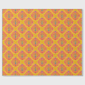 Blume des Lebens - nahtlos - gold Cadeaupapier (Vlak)
