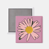 Blume Pink Blühte Magneet (Voorkant / Achterkant)