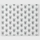 Blume Tangle Art, gezeichnet - Cadeaupapier (Vlak)