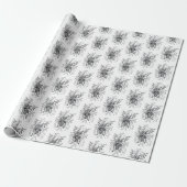 Blume Tangle Art, gezeichnet - Cadeaupapier (Uitgerold)