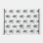 Blume Zen Art, handgezeichnet abstract - Theedoek (Horizontaal)
