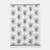 Blume Zen Art, handgezeichnet abstract - Theedoek (Verticaal)