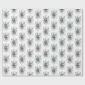 Blume Zen Art, hangezeichnet -  Cadeaupapier (Vlak)