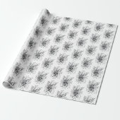 Blume Zen Art, hangezeichnet -  Cadeaupapier (Uitgerold)