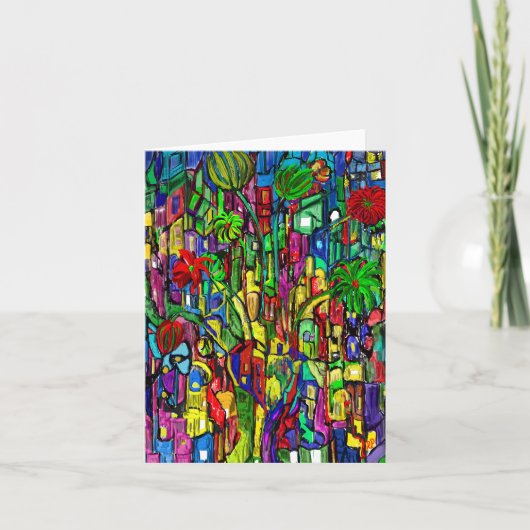 Blumen-Baum im Häusermeer. Notitiekaartje (Voorkant)