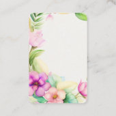 Blumen Halbkranz Aquarellzeichnung Visitekaartje (Achterkant)