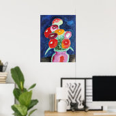 Blumen in Einer Vase, schilderij van Alexi Jawlens Poster (Thuiskantoor)
