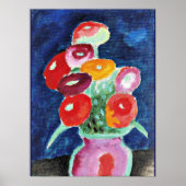 Blumen in Einer Vase, schilderij van Alexi Jawlens Poster (Voorkant)
