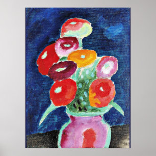 Blumen in Einer Vase, schilderij van Alexi Jawlens Poster