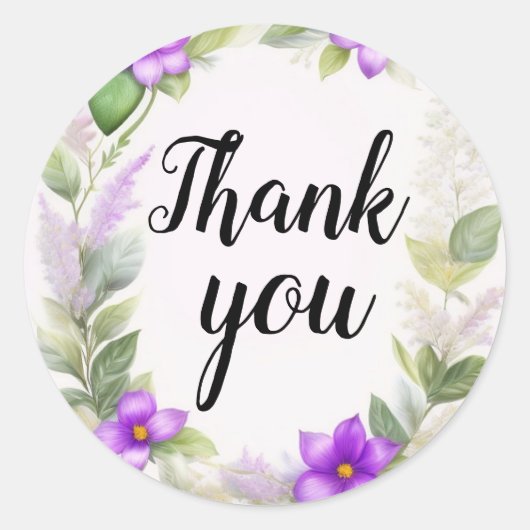 Blumen Kranz Aquarellzeichnung Ronde Sticker (Voorkant)