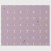 Blumen mauve Mel Mae Schmidt Stationery Cadeaupapier (Vlak)