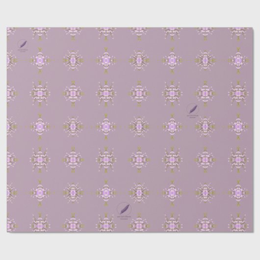 Blumen mauve Mel Mae Schmidt Stationery Cadeaupapier (Vlak)