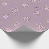 Blumen mauve Mel Mae Schmidt Stationery Cadeaupapier (Hoek)