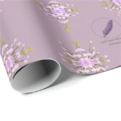 Blumen mauve Mel Mae Schmidt Stationery Cadeaupapier (Rol Hoek)