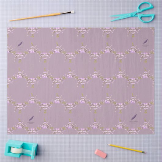 Blumen mauve Mel Mae Schmidt Stationery Tissuepapier (Craft)