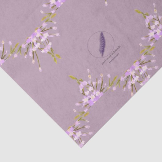 Blumen mauve Mel Mae Schmidt Stationery Tissuepapier (Detail)