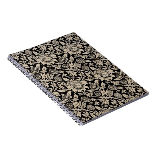 Blumen  muster hintergrund notitieboek (Rechterzijde)