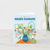 Blumen Neuen Haus ZUHAUSE herzlichen Glückwunsch Kaart (Voorkant)