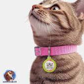 Blumen rosa rot | grüne Tiermarke  Huisdierpenning