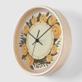 Blumen Wanduhr im Retro Design (Hoek)