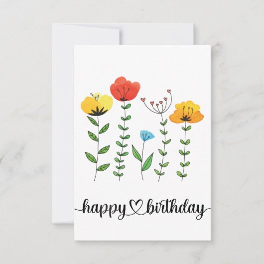 Blumen zum Geburtstag Happy Birthday (Voorkant)