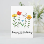 Blumen zum Geburtstag Happy Birthday (Staand voorkant)