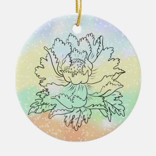 Blumenanhänger Keramik Ornament (Voorkant)