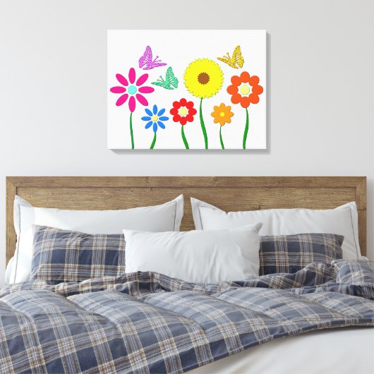 Blumenbild Canvas Afdruk (Insitu (Slaapkamer))
