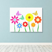Blumenbild Canvas Afdruk (Insitu (Houten vloer))