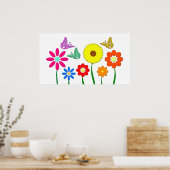 Blumenbild Poster (Keuken)