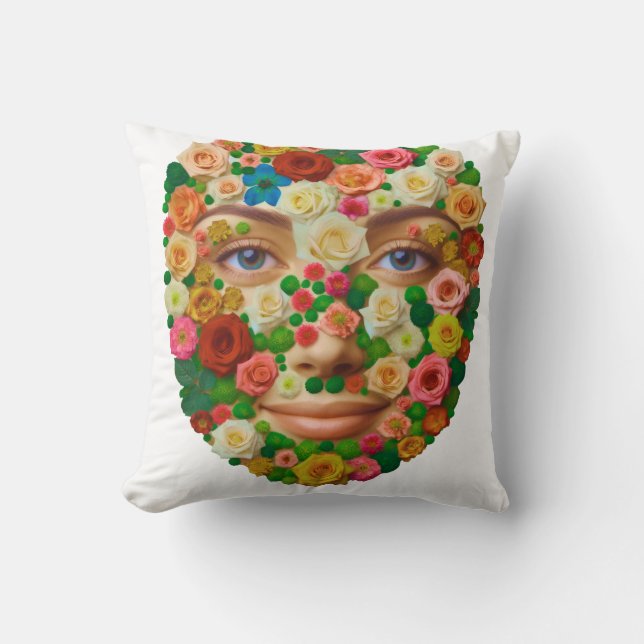 Blumengesicht (Form auch für WC-Deckel geeignet) Kussen (Voorkant)