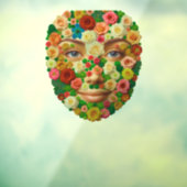 Blumengesicht (Form für WC-Deckel zum aufkleben!) Raamsticker (Vel 3)